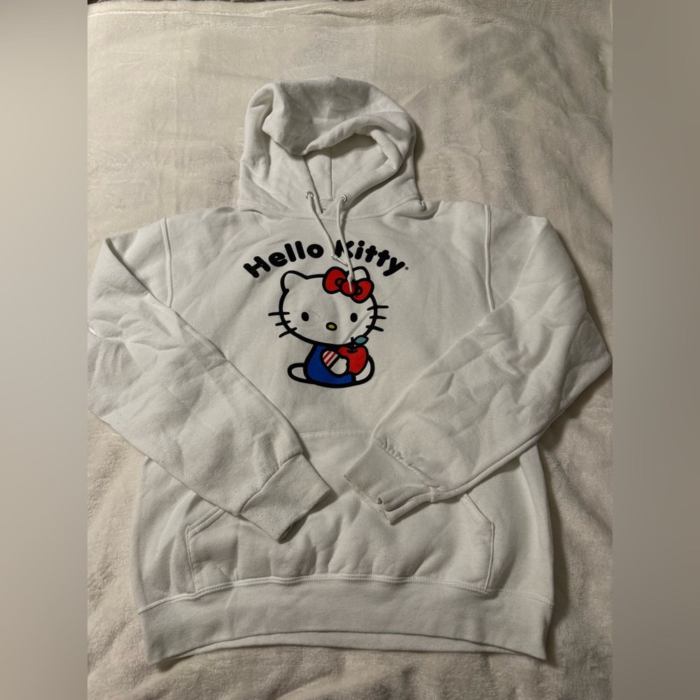 Hello Kitty Hoodie White Size Small